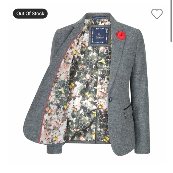 House Of Cavani Herringbone Gray Blazer - Picture 14 of 15